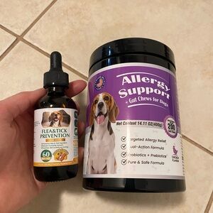 BUNDLE - Dog Allergy Support Chews and Flea Prevention Drops